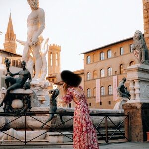 Chic Floral Maxi Dress in Red